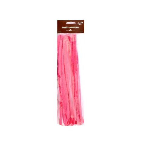 Druciki kreatywne Galeria Hobby 30cm Chenille Różowe, 25szt